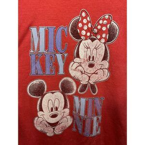 VTG‎ Mickey Minnie Mouse Large Graphic Print  Men's T Shirt Single Stitch Red M